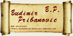 Budimir Pribanović vizit kartica